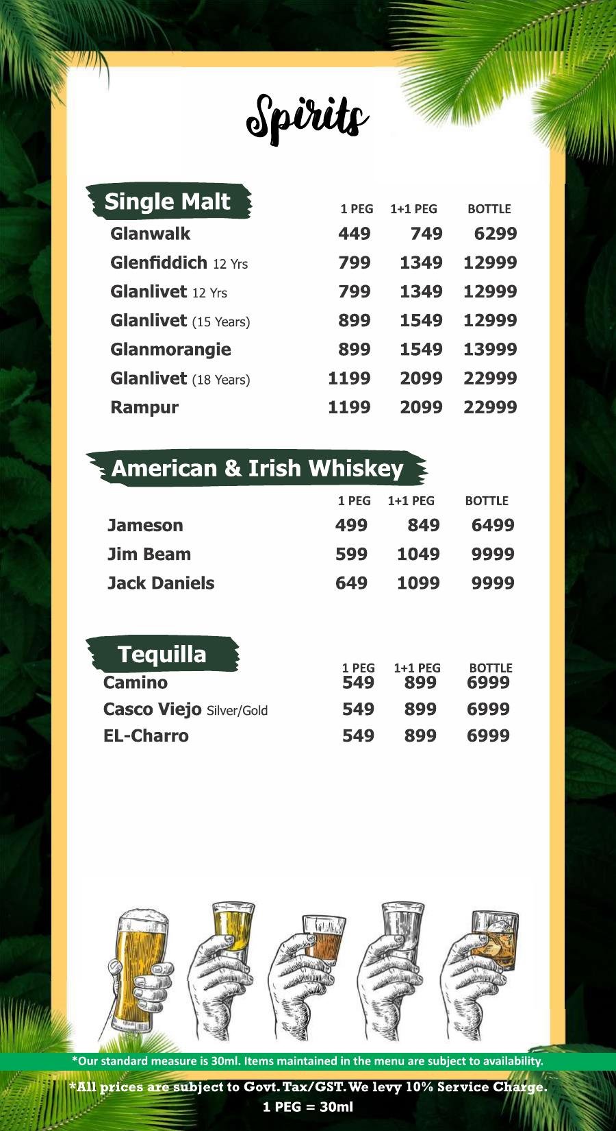 Soho bar menu page 4