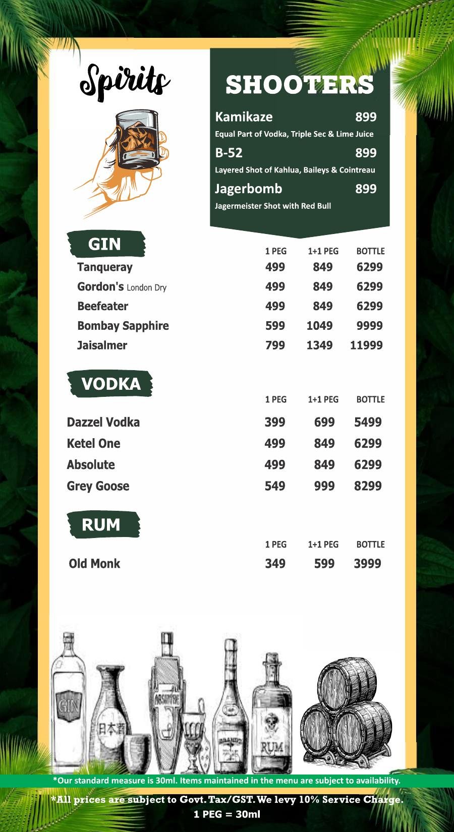 Soho bar menu page 5