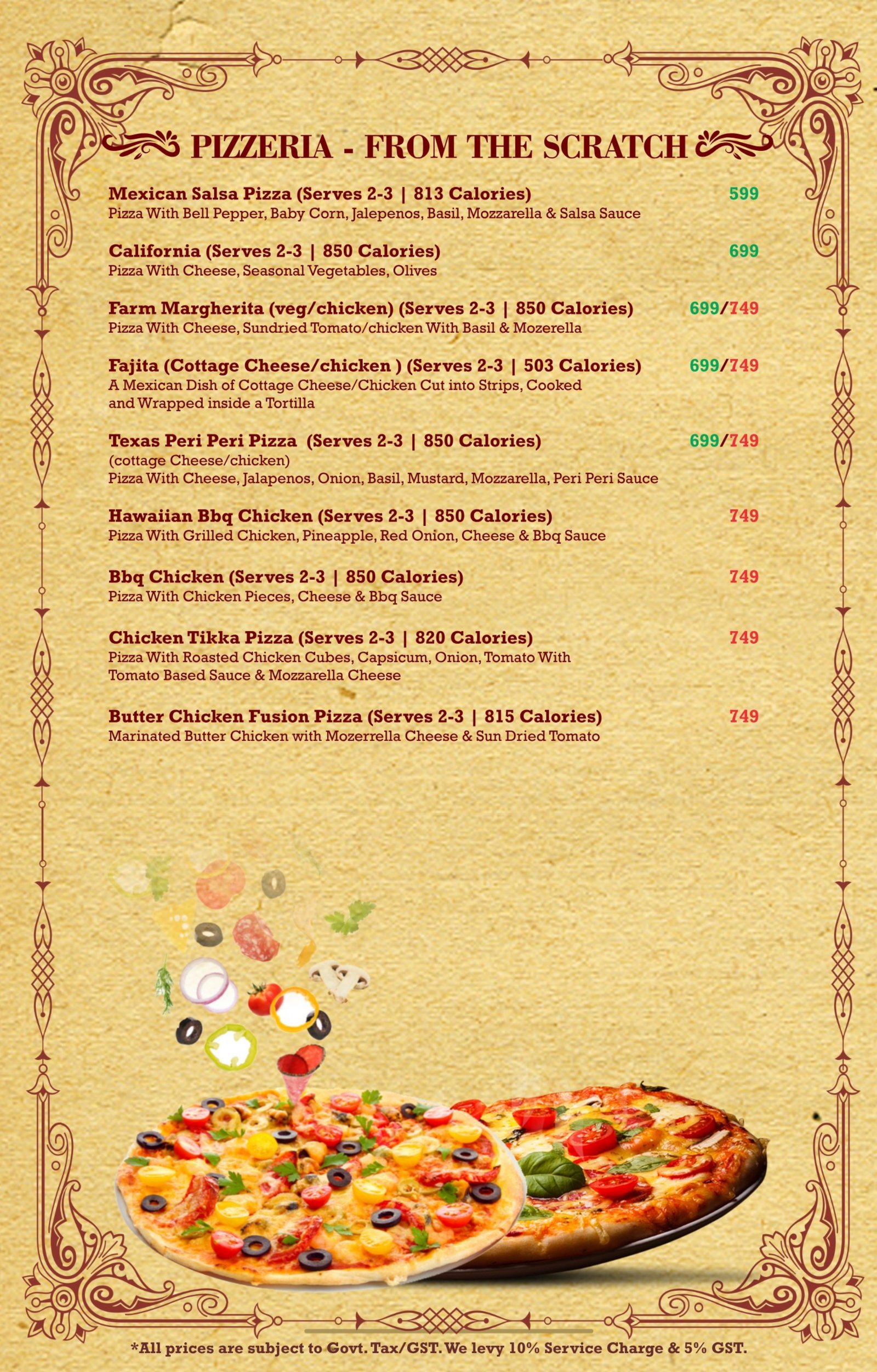 Soho food menu page 3